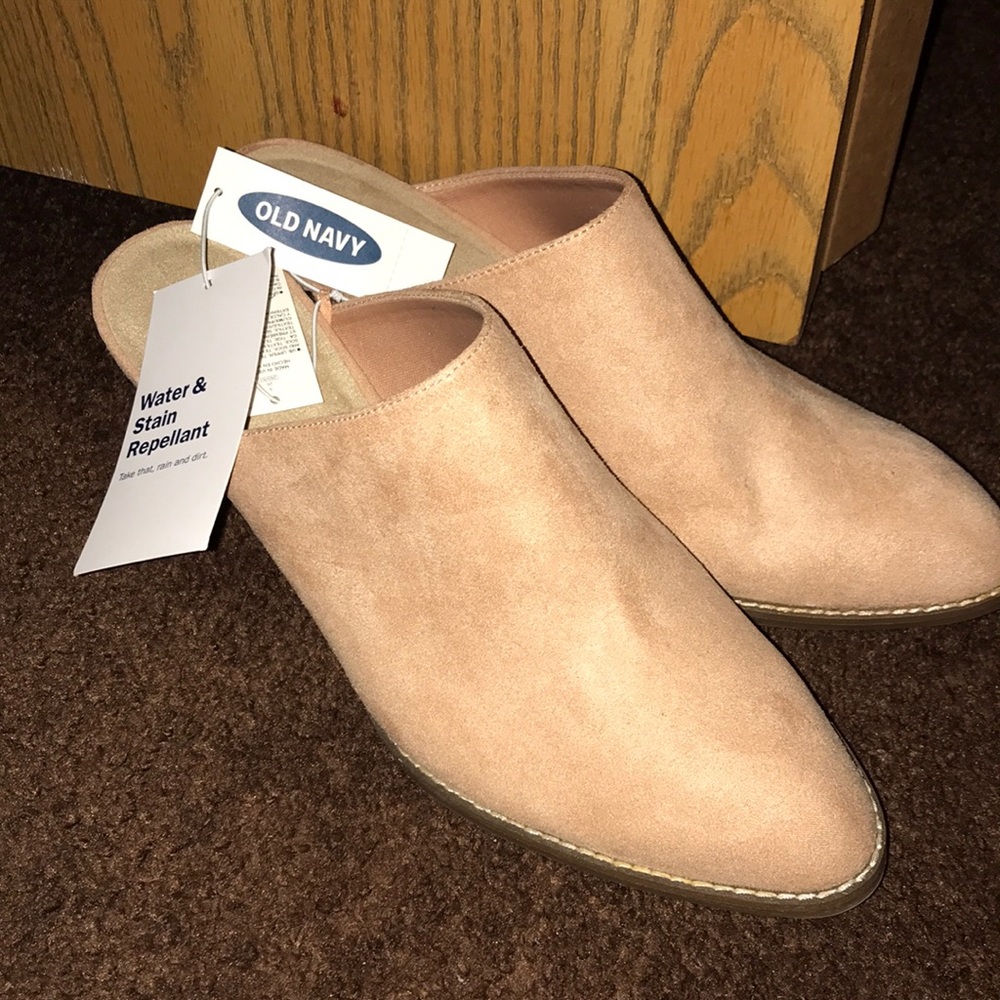 Old Navy | Faux-Suede Blush Mule Booties